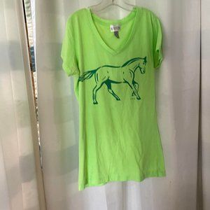 Green stirrups t-shirt medium